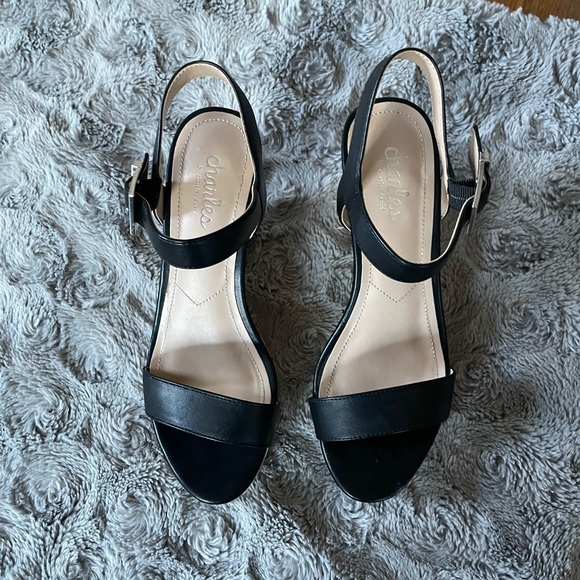 Charles Wedge Sandals - Black - Picture 3 of 5